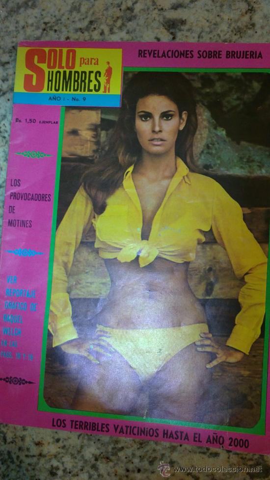 Revistas: SOLO PARA HOMBRES.N&ordm;9,A&Ntilde;OS;70-REVISTA DE VENEZUELA.(RAQUEL WELCH,BRUJERIA,ETC..)