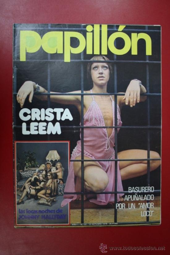 Magazines: Revista Er&oacute;tica Papill&oacute;n A&ntilde;o I, Numero 22, Octubre 1976, Portada: Crista Leem, con P&oacute;ster Central