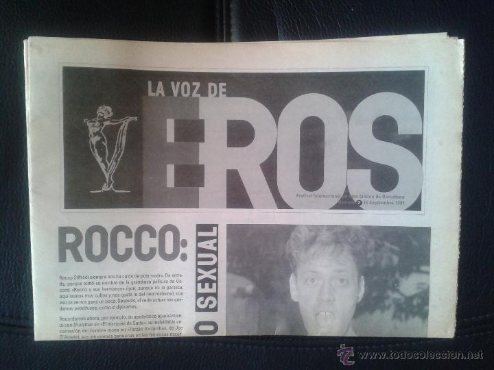 Magazines: Peri&oacute;dico La voz de Eros n&uacute;m 7 14-9-97 Festival de Cine Er&oacute;tico X porno de Barcelona Rocco Siffredi