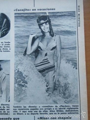 Revistas: recorte alice wildes conejita playboy bonnis