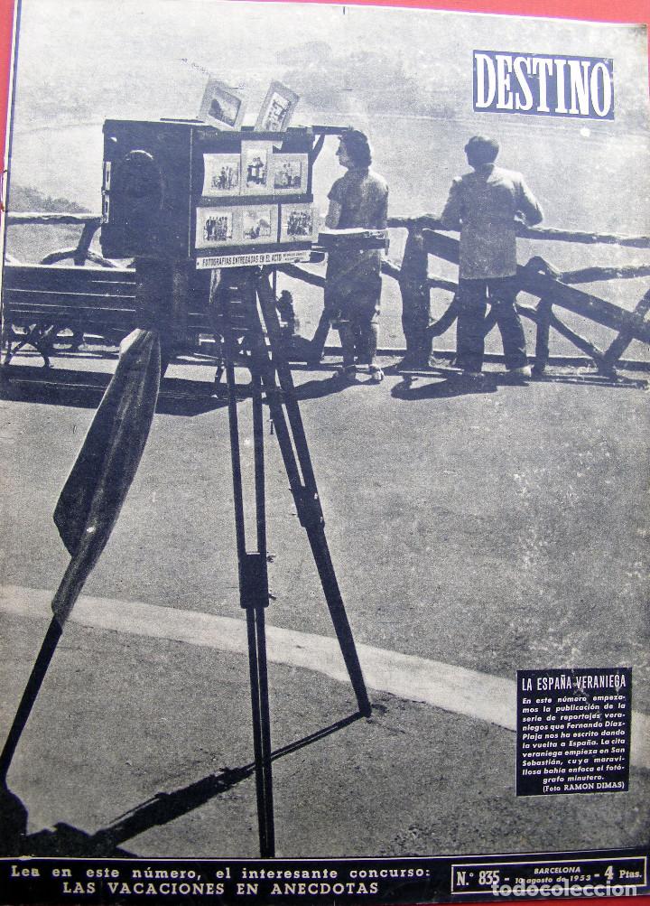 Journals: REVISTA DESTINO N&ordm; 835 - 10 AGOSTO DE 1953
