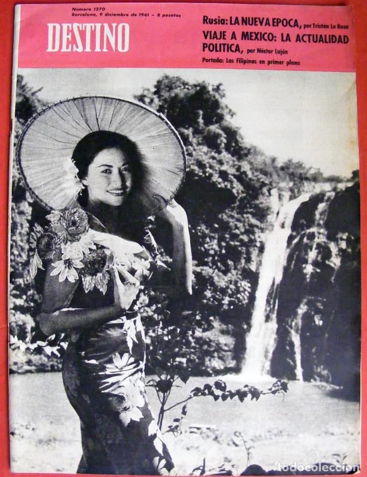 Magazines: REVISTA DESTINO N&ordm; 1270 - 9 DE DICIEMBRE DE 1961