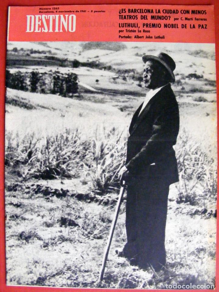 Magazines: REVISTA DESTINO N&ordm; 1265 - 4 DE NOVIEMBRE DE 1961