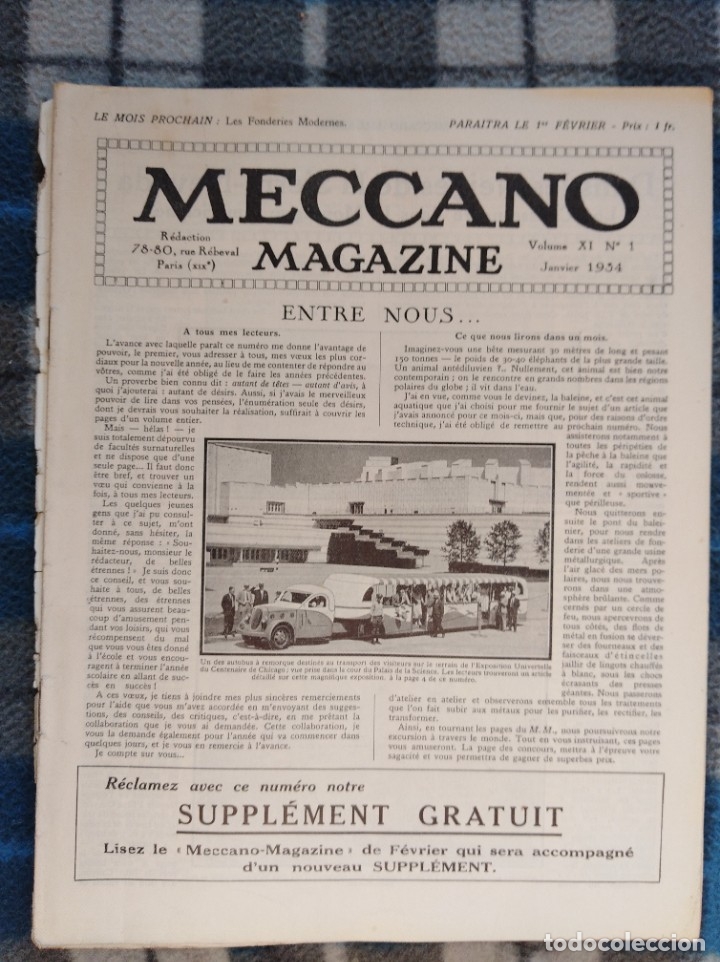 revista meccano magazine 1934 - francia (00) - Compra venta en todocoleccion