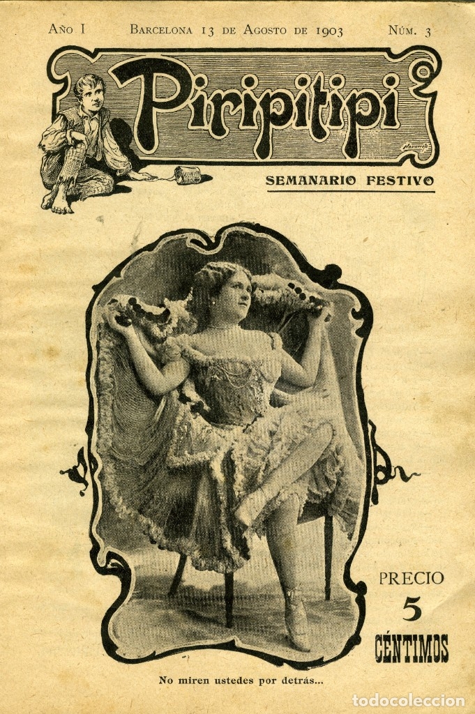 Revistas: Revista Piripitipi n&ordm; 3. Semanario festivo 13 agosto 1903
