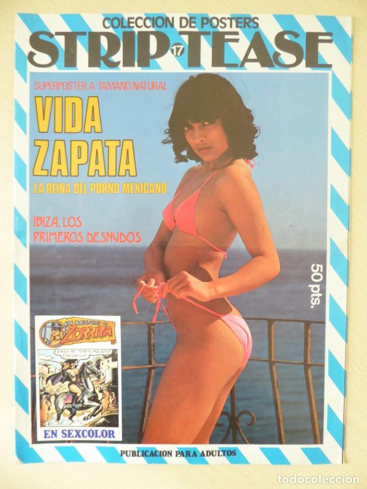 Revistas: Strip-tease n&uacute;mero 17 - Vida Zapata, la reina del porno mexicano - Poster desplegable 95 x 65 cm.
