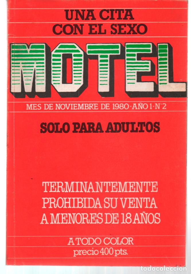 Revistas: UNA CITA CON EL SEXO. MOTEL 1980 A&Ntilde;O 1 N&ordm; 2. SOLO PARA ADULTOS. PORN CONTENT
