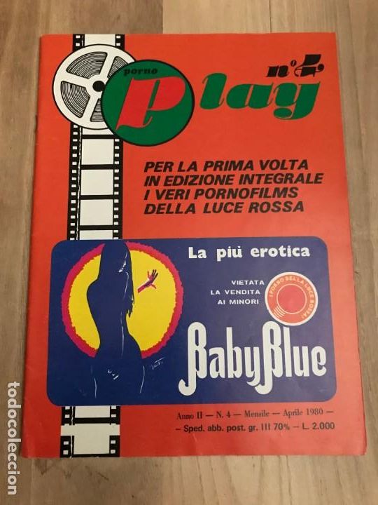 Zeitschriften: PORNO PLAY VOL.2 N.4 CINEROMANZO PORNOFILM HARD BABYBLUE