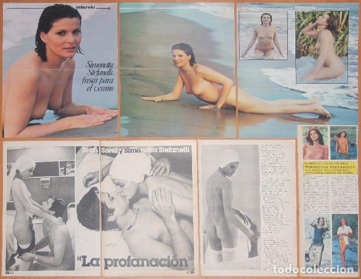 Zeitschriften: SIMONETTA STEFANELLI lote prensa clippings 1970s sexy nude photos actress The Godfather El Padrino