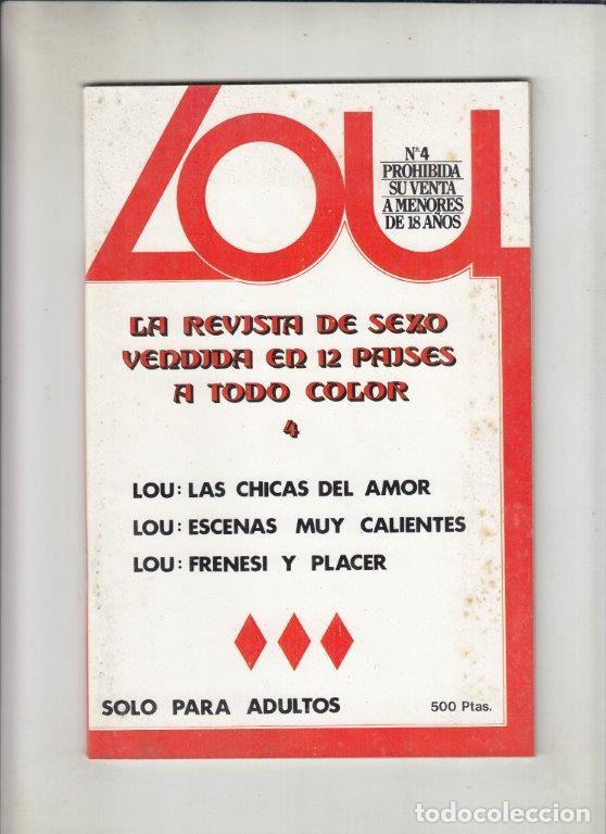 Revistas: REVISTA LOU N&ordm; 4. (PORNO). LAS CHICAS DEL AMOR. ESCENAS MUY CALIENTES. FRENESI Y PLACER.