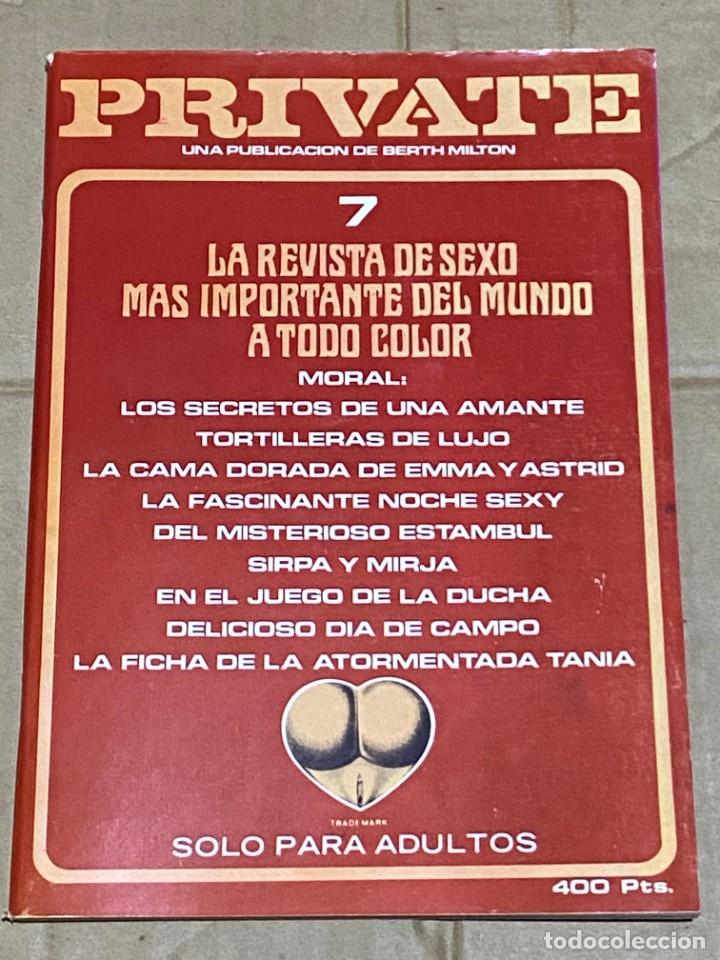 Magazines: PRIVATE N&ordm; 7 REVISTA PORNO PARA ADULTOS A&Ntilde;OS 80 - NUEVA A ESTRENAR