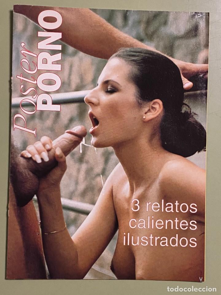 Magazines: POSTER PORNO DOBLE GRAN TAMA&Ntilde;O 85X60 cm - 3 RELATOS CALIENTES ILUSTRADOS