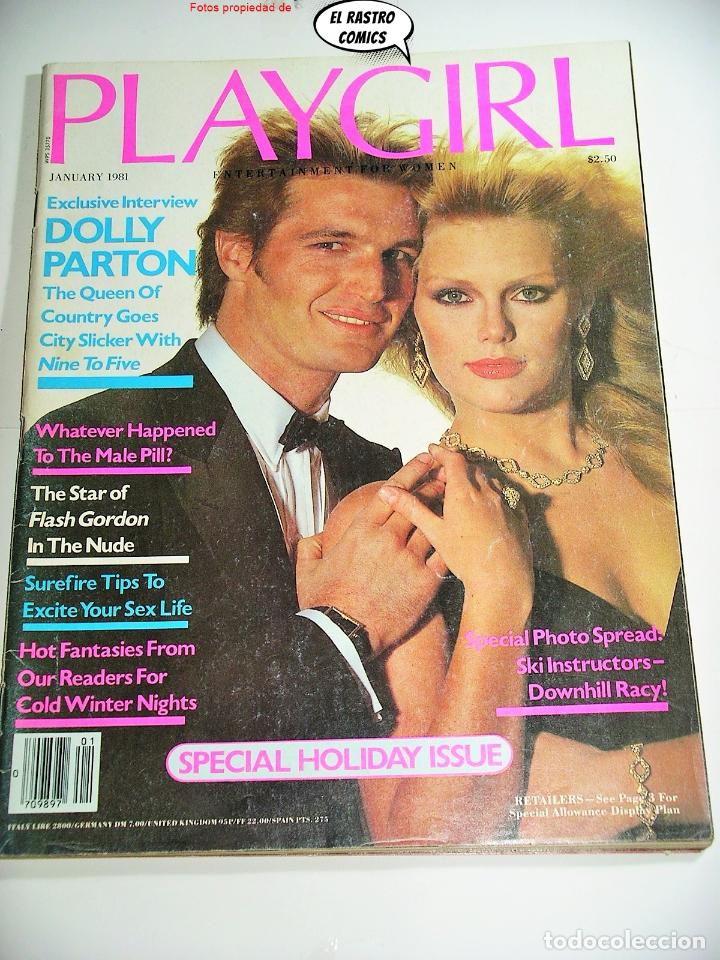 Journals: Playgirl january 1981, Special Holiday, Dolly Parton, desnudo de Sam Jones (Flash Gordon) en ingl&eacute;s