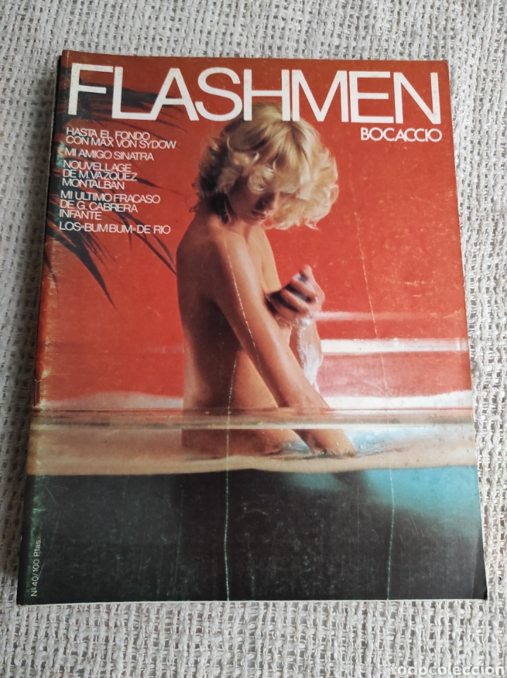 Riviste: FLASHMEN N&ordm; 40 ARTA ABELE, MAX VON SYDOW, FRANK SINATRA (REVISTA EROTICA DE LOS 70)