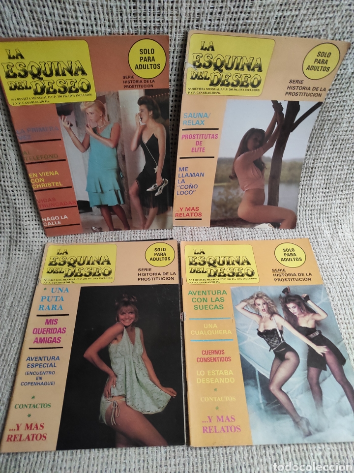 Journals: LA ESQUINA DEL DESEO - LOTE DE 4 EJEMPLARES REVISTAS EROTICAS A&Ntilde;OS 80 - 90