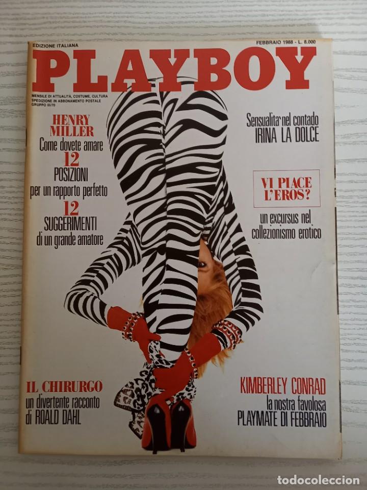 Journals: PLAYBOY N.2 FEBBRAIO 1988 KIMBERLEY CONRAD IRINA LA DOLCE POSTER TATTILO EDIZIONI