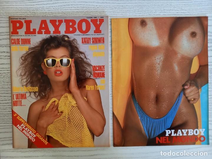 Journals: PLAYBOY N.6 GIUGNO 1988 + ALLEGATO GWEN HAJEK KATHY SHOWER KAREN FORBES POSTER TATTILO EDIZIONI