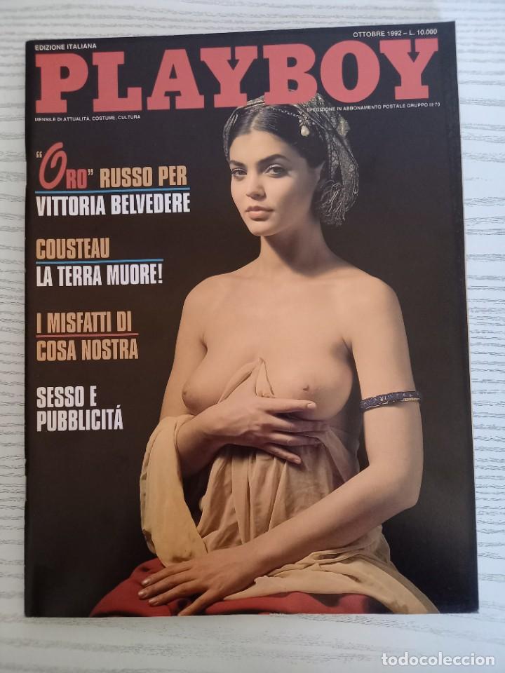 Journals: PLAYBOY N.10 OTTOBRE 1992 VITTORIA BELVEDERE CADY CANTRELL ESTEPHAN POSTER TATTILO EDIZIONI