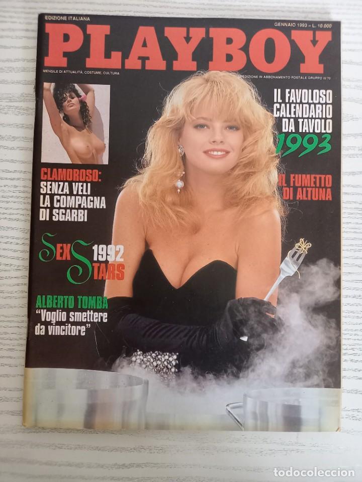 Zeitschriften: PLAYBOY N.1 GENNAIO 1993 VICKIE SMITH VIVIANA NATALE SEX STARS 1992 POSTER TATTILO ITALIAN EDITION