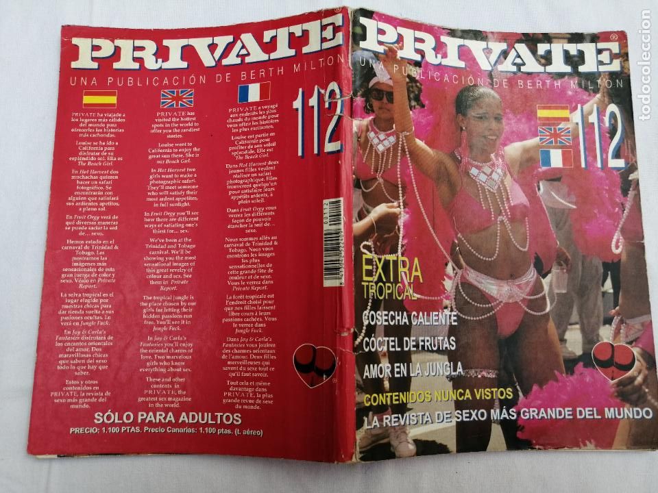 Magazines: REVISTA PRIVATE 112. EXTRA TROPICAL. PORNO. ADULTOS.