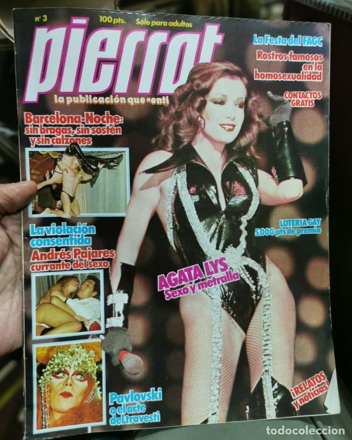 Zeitschriften: REVISTA PIERROT N 3 1980 GAY EROTICA PORNOGRAFIA DESTAPE AGATA LYS PAVLOVSKY TRAVESTI ANDRES PAJARES