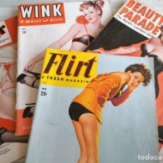 Revistas: AÑO 1948: LOTE DE 4 REVISTAS AMERICANAS PARA ADULTOS. FLIRT, WINK, BEAUTY PARADE, TITTER.