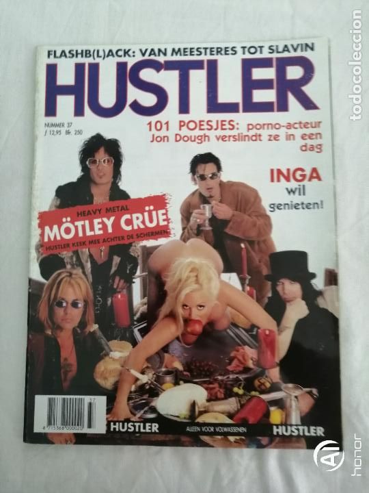 Magazines: HUSTLER NUMMER 37. MOTLEY CRUE. PORNO-ACTEUR JON DOUGH. ADULTOS. EROTICA. PAISES BAJOS