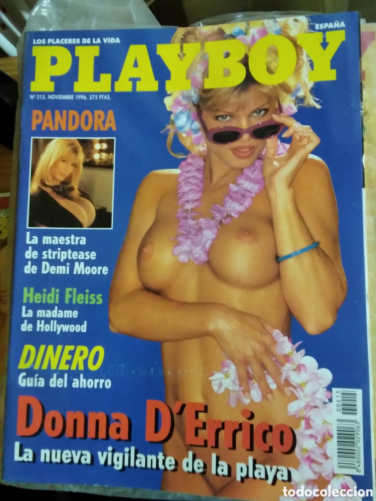 Revistas: Playboy mensual espa&ntilde;ol revista er&oacute;tica 1996 noviembre Pandora Donna d,errico tiras altuna