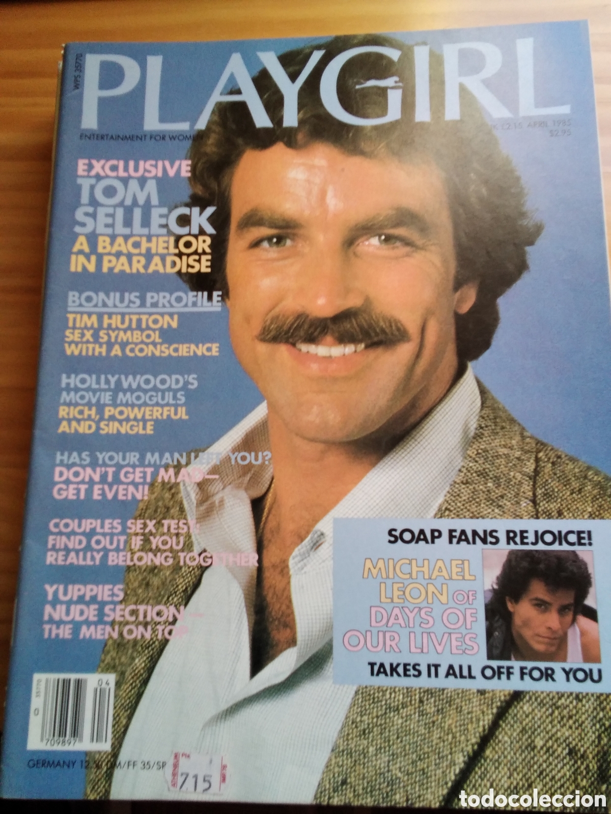 Zeitschriften: Playgirl americano revista desnudos masculinos 1985 abril Tom selleck