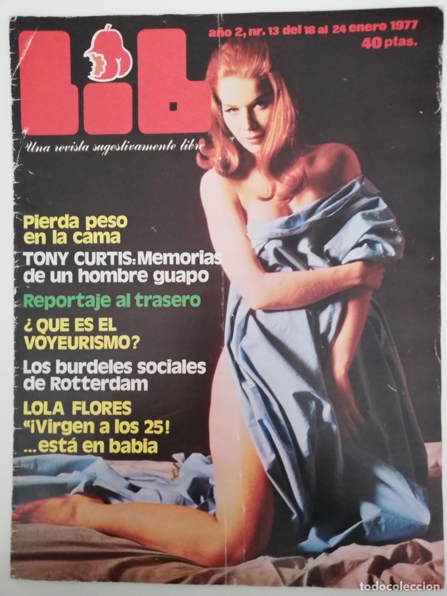 Revistas: Revista LIB n&ordm; 13 Jane Birkin Tony Curtis Lola Flores Emmanuelle Arsan Destape Desnudos Er&oacute;tica