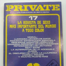 Revistas: PRIVATE Nº 17/REVISTA EROTICA.. Lote 402401199