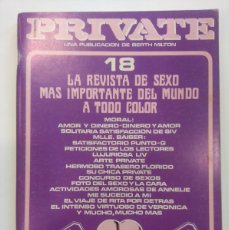 Revistas: PRIVATE Nº 18/REVISTA EROTICA.. Lote 402401714
