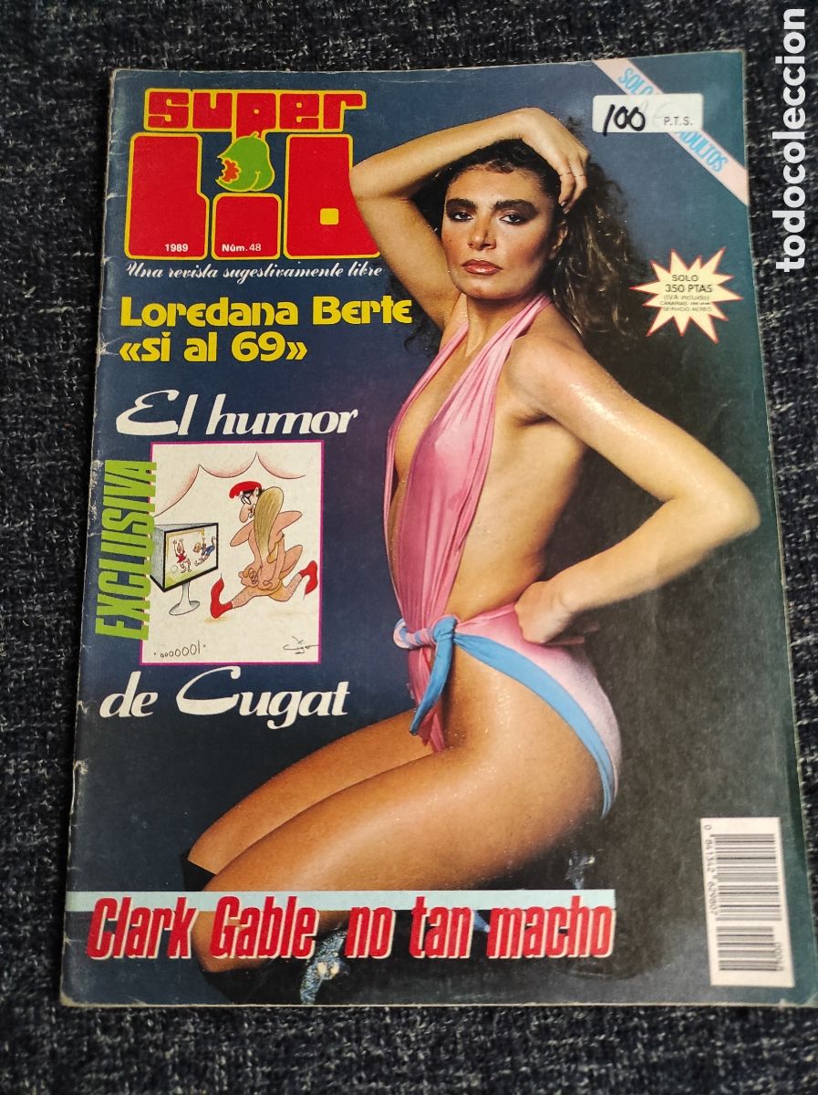 Journals: SUPER LIB N&ordm; 48 - LOREDANA BERTE - CLARK GABLE - LITA LARA - COCOON EL ..(REVISTA EROTICA DE LOS 80)