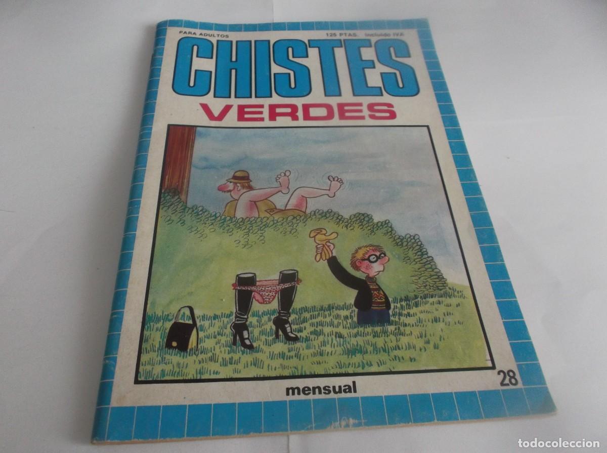Revistas: REVISTA CHISTES VERDES N&ordm; 28 -(DIBUJOS LASSALVY Y OTROS) EDT-A.Z. A&Ntilde;O 1987- 48 P&Aacute;GINAS