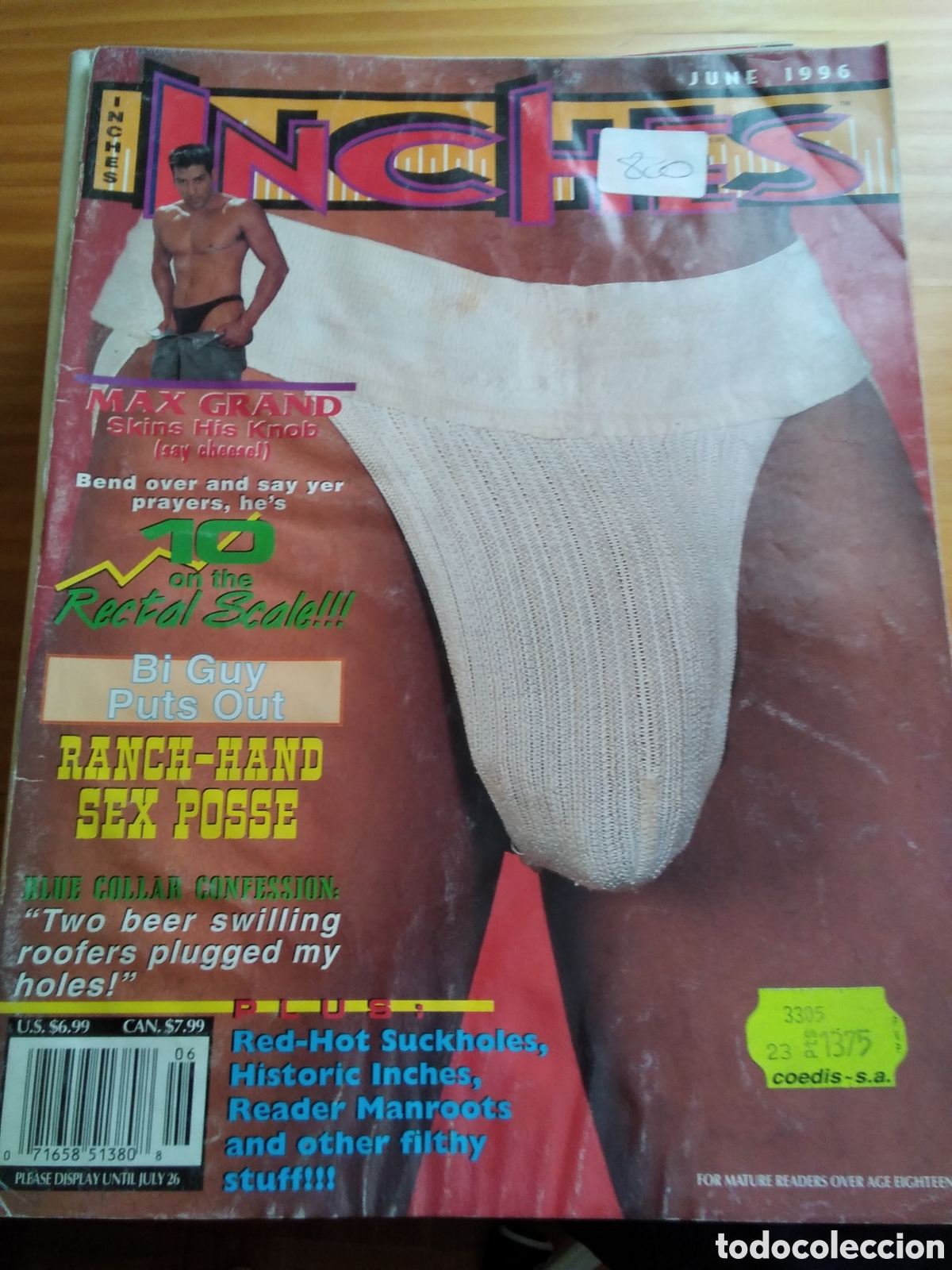 Revistas: Inches revista erotica americana desnudos masculinos 1996 junio