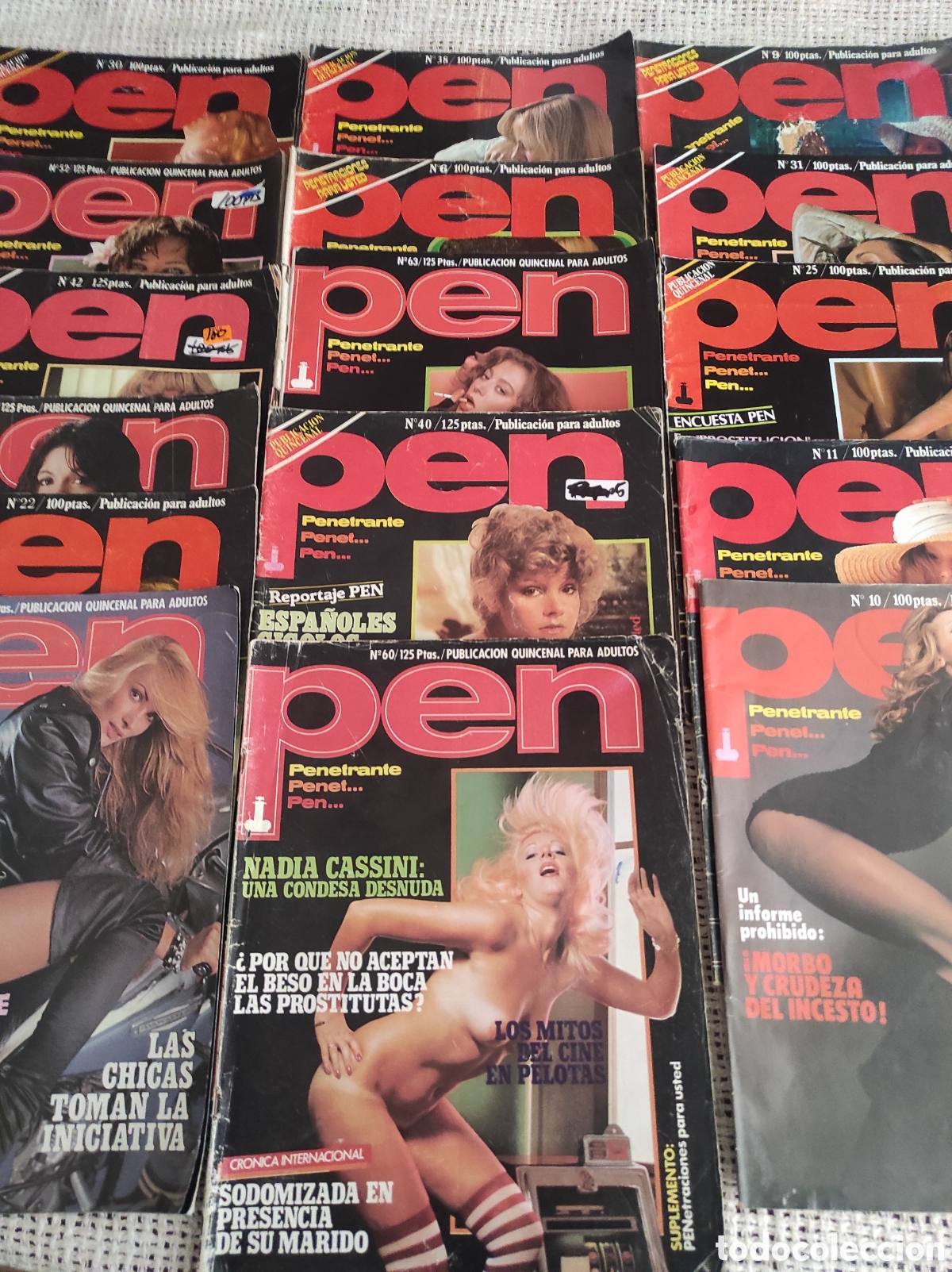 Zeitschriften: REVISTA PEN , LOTE DE 16 REVISTAS ( REVISTA EROTICA DE LOS 80 ) primera epoca