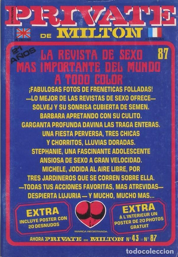 Revistas: REVISTA PARA ADULTO PRIVATE DE MILTON N&ordm;87. CON DESPERFECTOS. REVIPOR-23