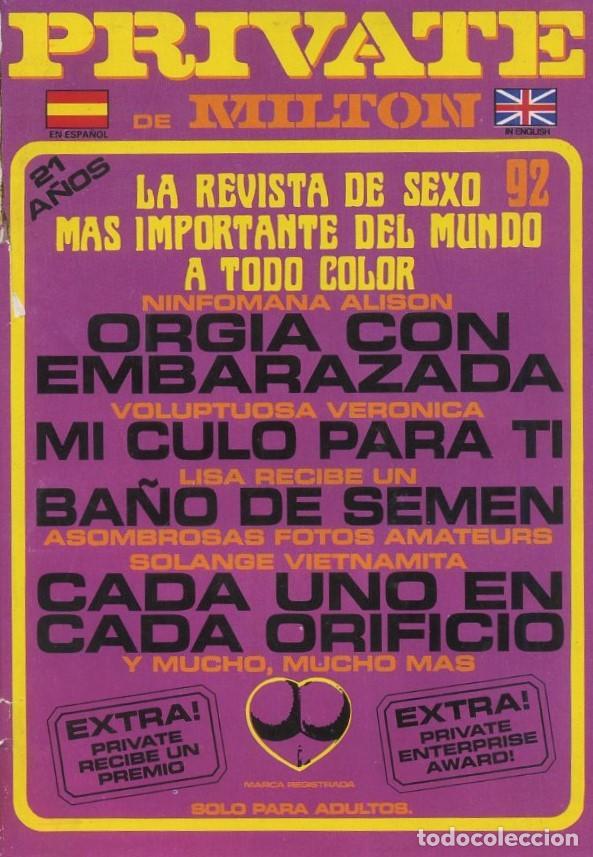 Revistas: REVISTA PARA ADULTO PRIVATE DE MILTON N&ordm;92. CON DESPERFECTOS. REVIPOR-28 ,5