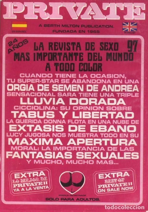 Revistas: REVISTA PARA ADULTO PRIVATE DE MILTON N&ordm;97. CON DESPERFECTOS. REVIPOR-33 ,10