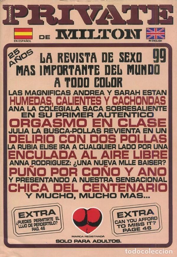 Revistas: REVISTA PARA ADULTO PRIVATE DE MILTON N&ordm;99 CON DESPERFECTOS. REVIPOR-35 ,3