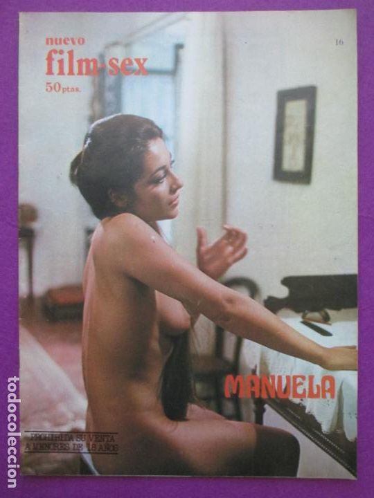 Revistas: REVISTA CINE NUEVO FILM - SEX N&ordm; 16 MANUELA PORTADA CHARO LOPEZ 1977 CON POSTER CENTRAL