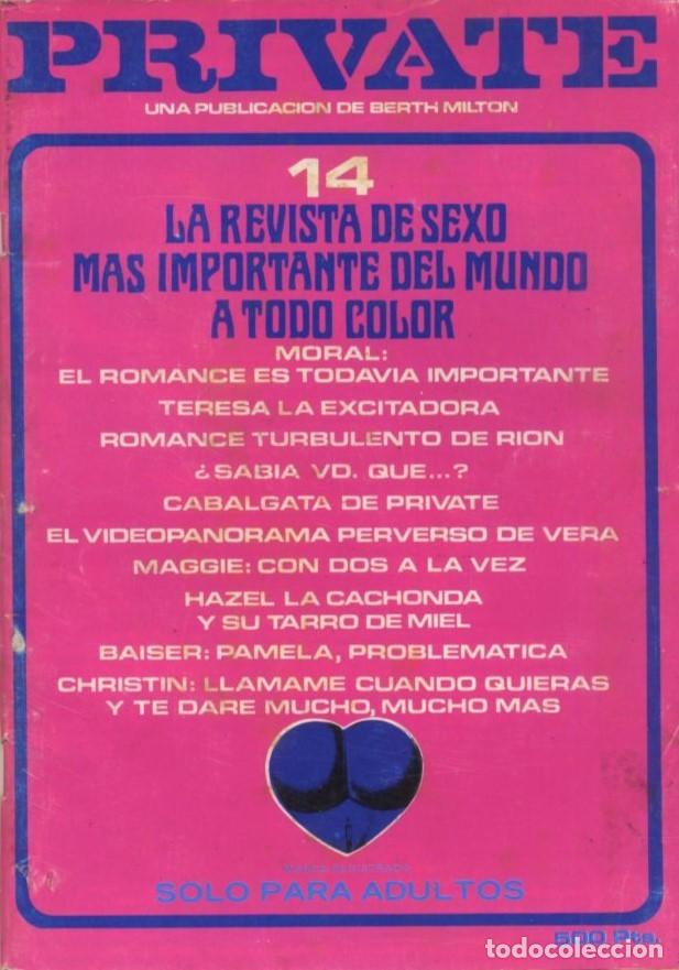 Revistas: REVISTA PARA ADULTOS PRIVATE DE MILTON N&ordm;14. CON DESPERFECTOS REVIPOR-02 ,8