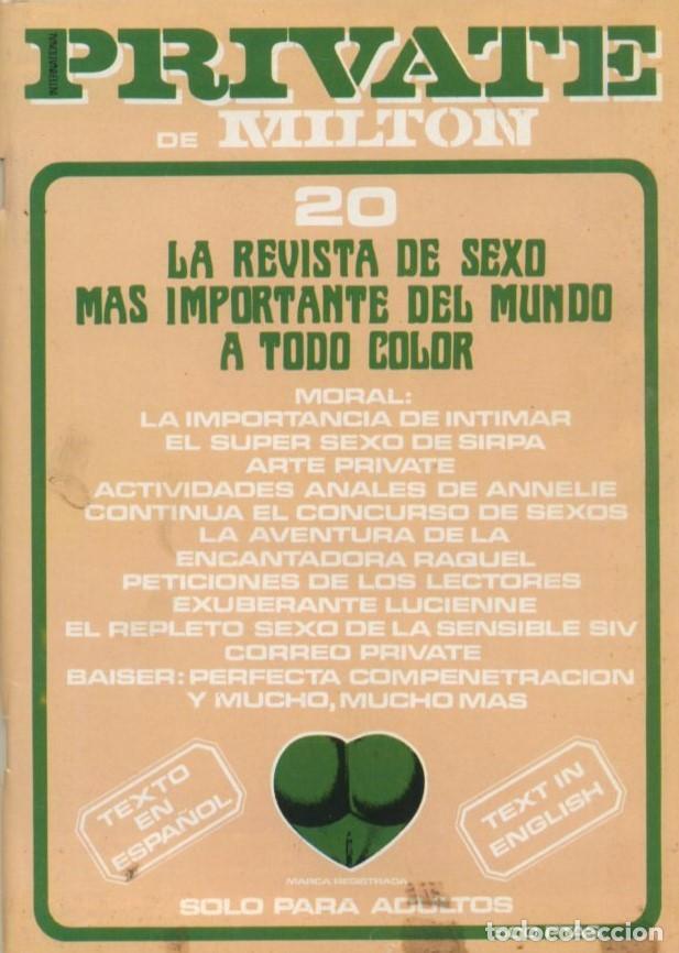 Revistas: REVISTA PARA ADULTOS PRIVATE DE MILTON N&ordm;20 REVIPOR-07