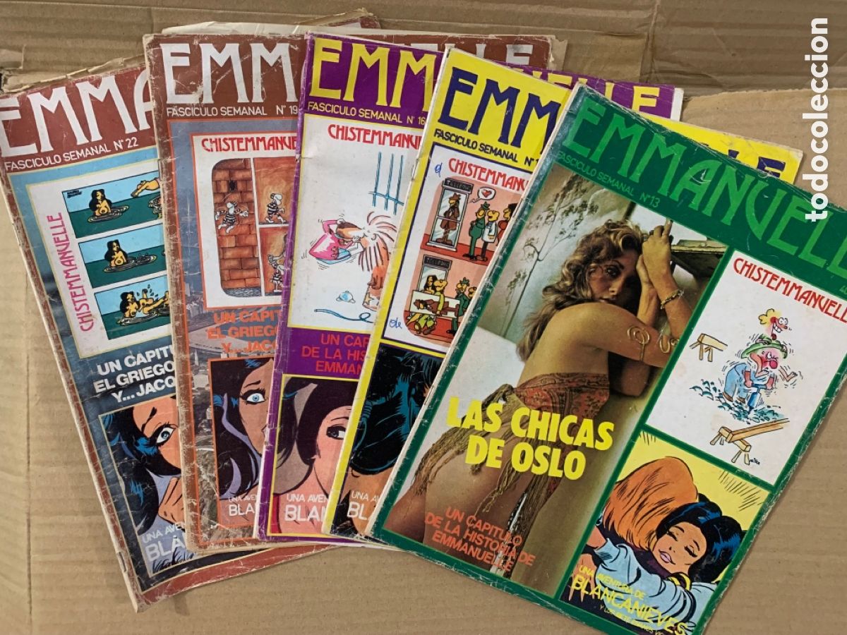 Revistas: LOTE 5 REVISTAS EMMANUELLE - NUMERO 13 15 16 19 22 ADULTOS LAS CHICAS MUJERES X