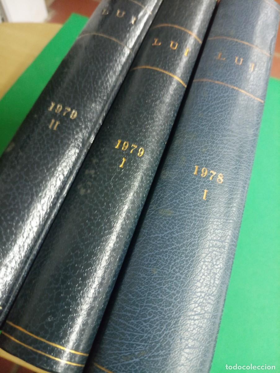 Revistas: Lote de 3 antiguos libros-tomos de la Revista Er&oacute;tica LUI. N&uacute;meros 17 al 31. A&ntilde;os 1978-79.
