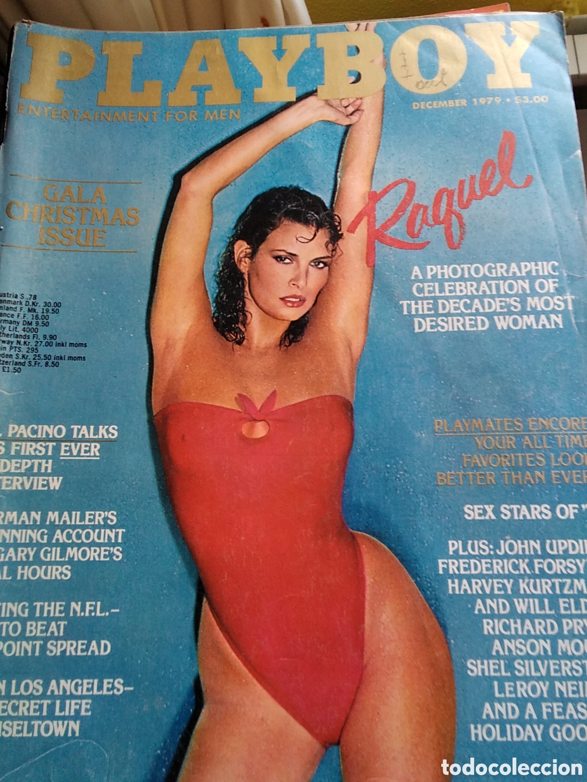 Riviste: Playboy americano mensual revista erotica a&ntilde;o 1979 diciembre Raquel welch
