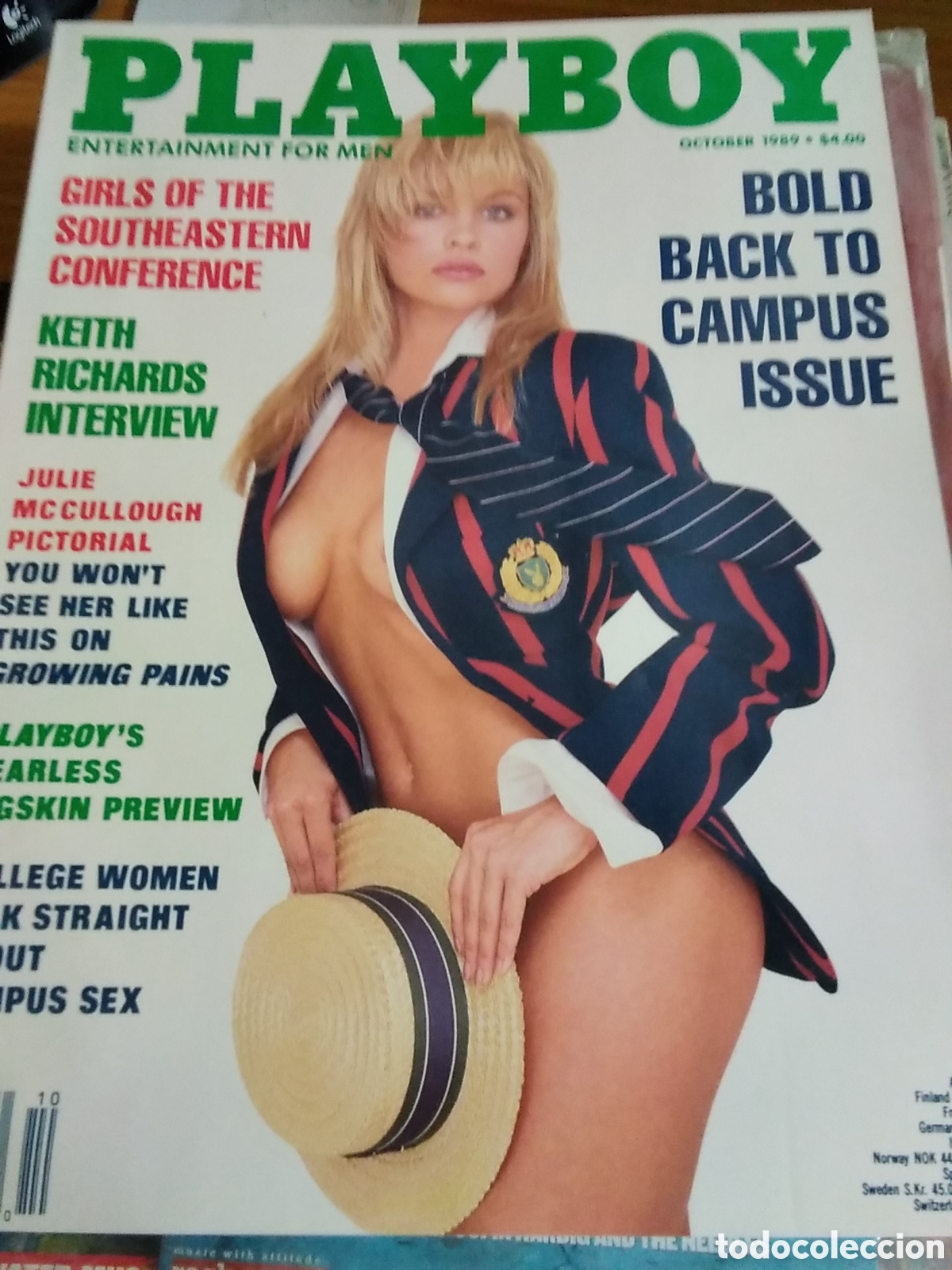Magazines: Playboy americano mensual revista erotica a&ntilde;o 1989 octubre pamela Anderson