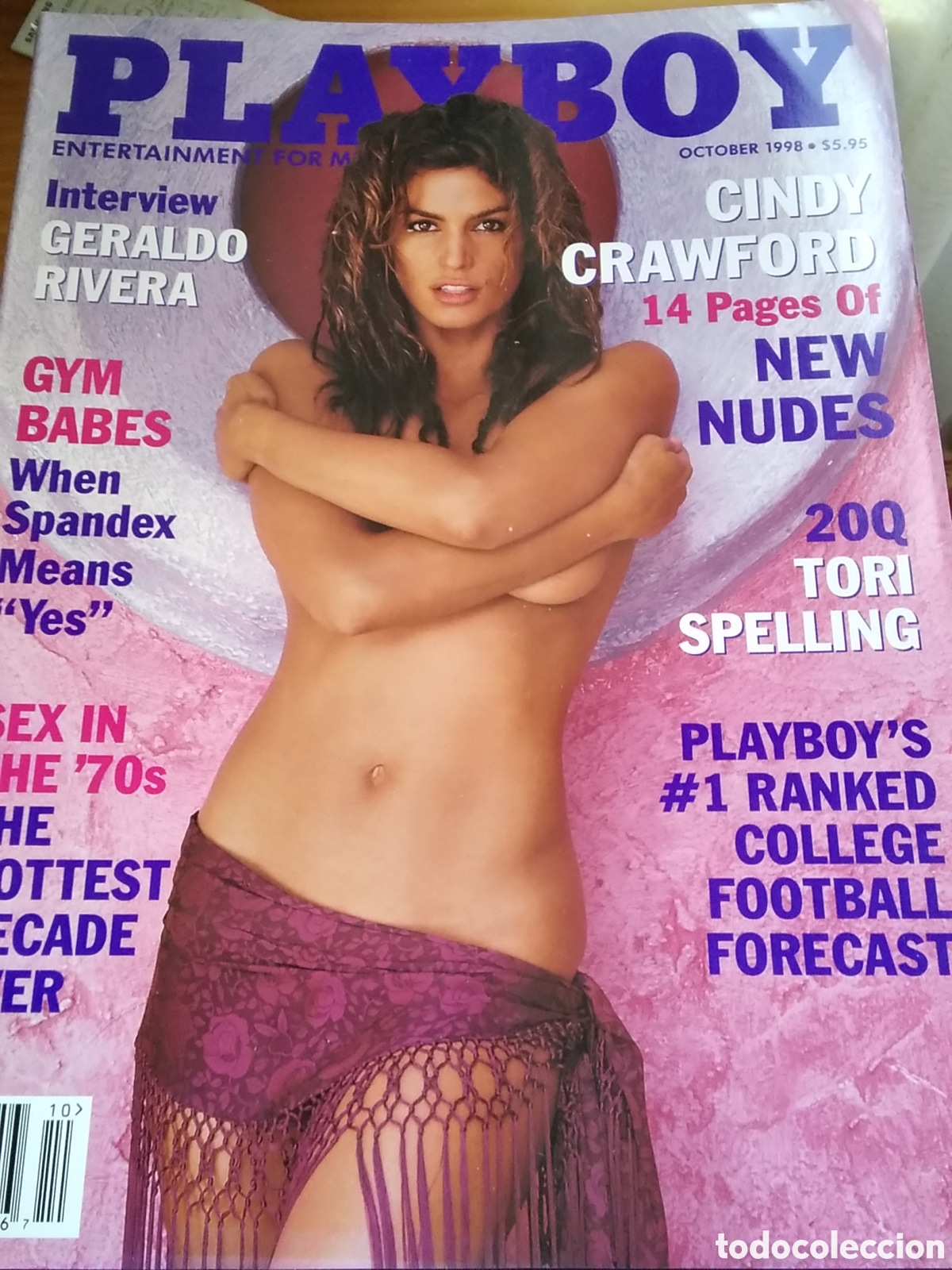 Journals: Playboy americano mensual revista erotica desnudos mujeres 1998 octubre Cindy crawford