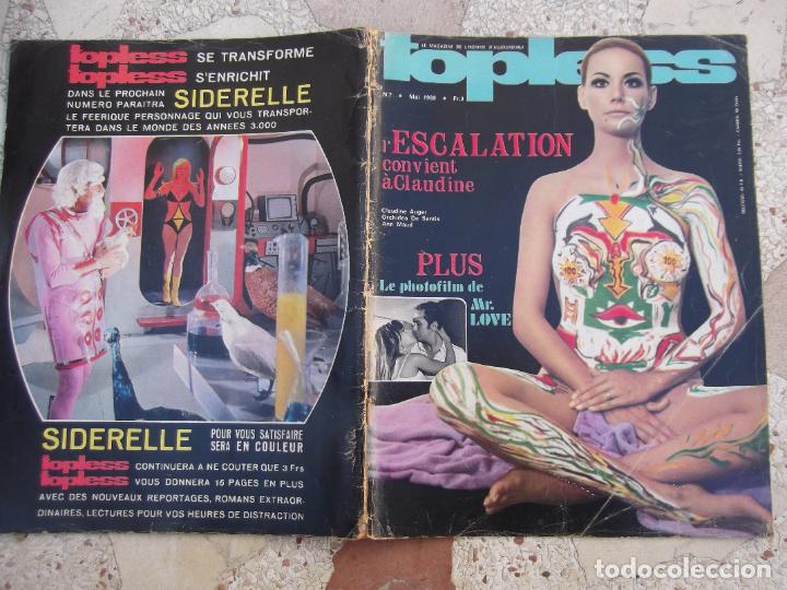 Journals: topless n&ordm; 7, l'escalation convient a claudine auger , tipo fotonovela, erotica francesa, 1968