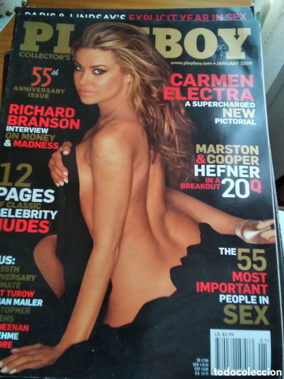 Magazines: Playboy americano mensual revista erotica desnudos mujeres 2009 enero Carmen Electra